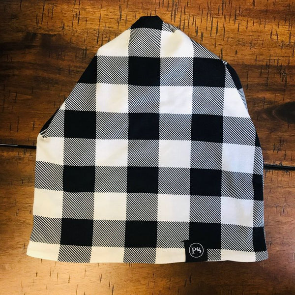 Black/White Buffalo Peek-a-Boo Beanie