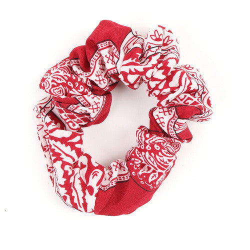 Bandana Print Hair Scrunchie