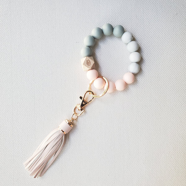 Beaded Bracelet Keychain Wristlet