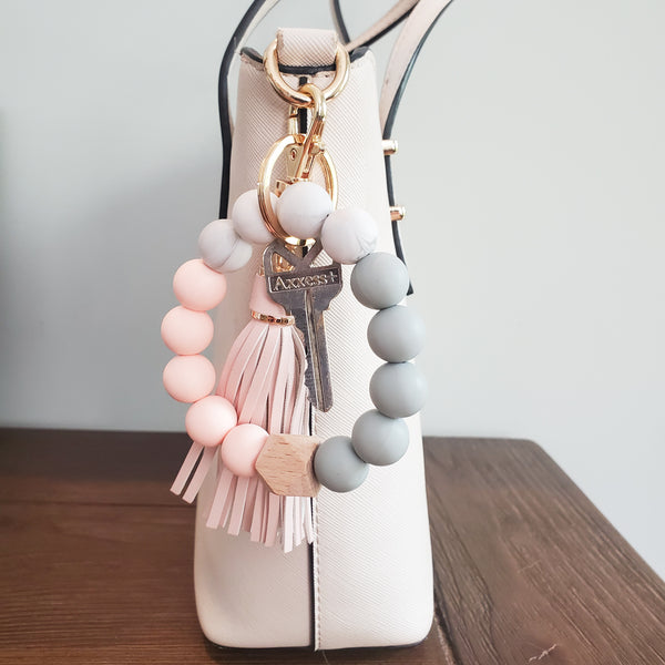 Beaded Bracelet Keychain Wristlet