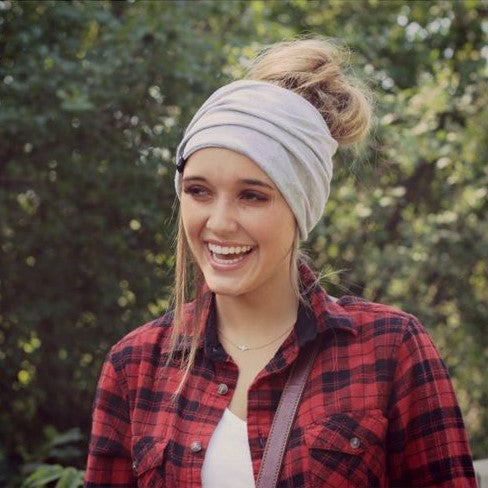 Light Gray Peek-a-Boo Beanie