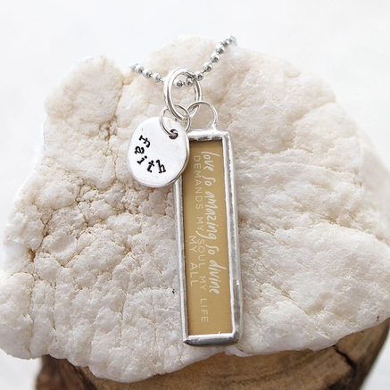 Love So Amazing Faith Hymn Necklace