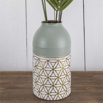 Modern Brass Vase Green