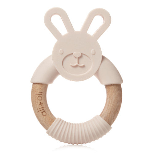Ali+Oli Bunny Teether (Soft Pink)