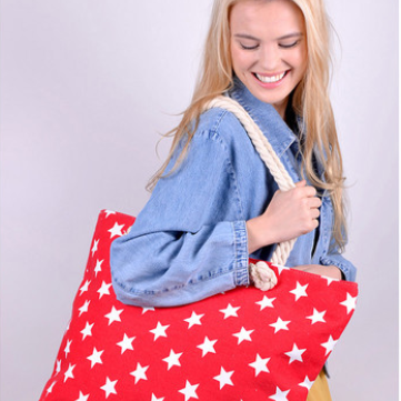Red Stars Tote Bag