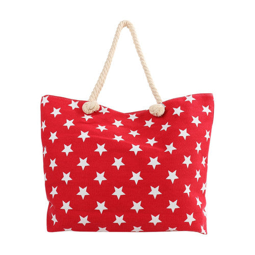 Red Stars Tote Bag