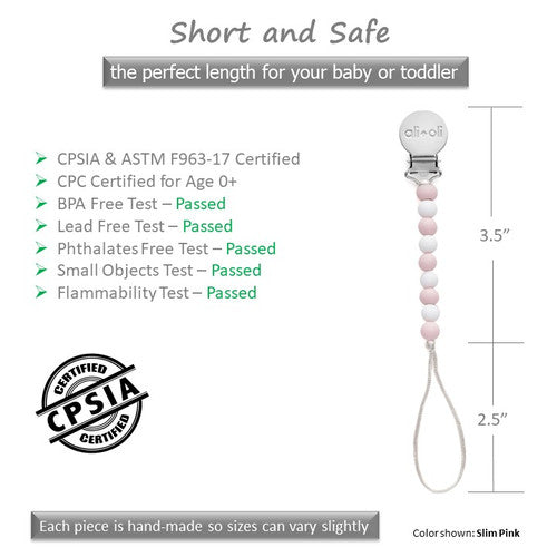 Ali+Oli Pacifier Clip (Pink)