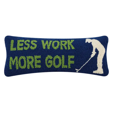 Less Work More Golf Hook Pillow