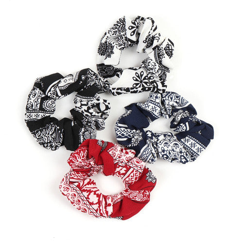 Bandana Print Hair Scrunchie