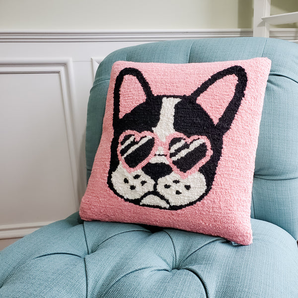 Pink Cool French Bulldog Hook Pillow