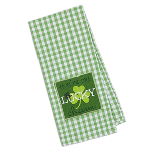 Lucky Charm Embellished Dishtowel